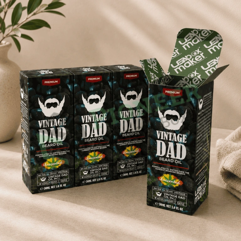 Custom Beard Oil Boxes