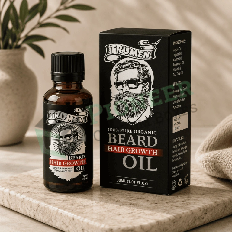 Custom Beard Oil Boxes