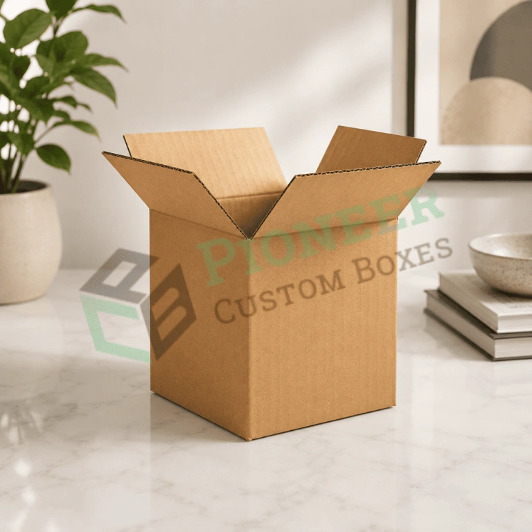 7x7x7 corrugated kraft shipping box