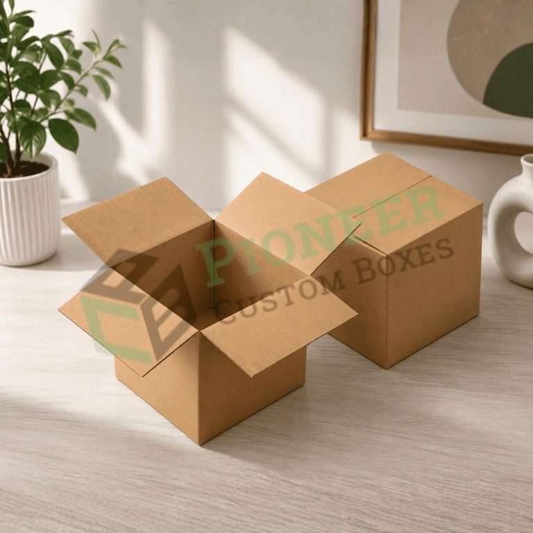 7x7x7 corrugated kraft shipping box